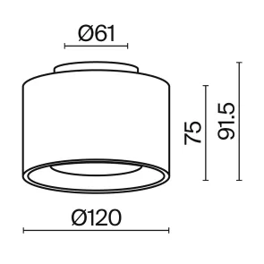 Ceiling luminaire C009CW-L16W