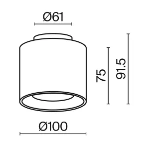 Ceiling luminaire C009CW-L12B