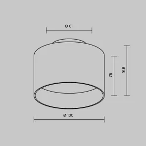 Ceiling luminaire C009CW-L12B
