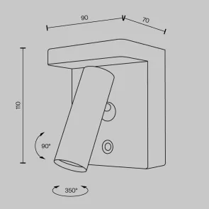Wall luminaire C179WL-L7B2.7K-DE