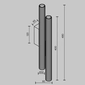 Stenska svetilka C082WL-24W2.7K-B