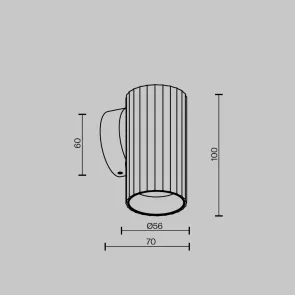 Wall lamp C106WL-01-GU10-B