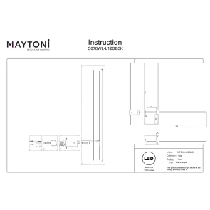 Wall luminaire C070WL-L12GB3K