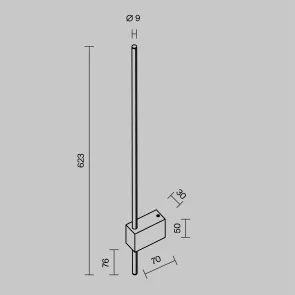 Wall luminaire C070WL-L6GB3K