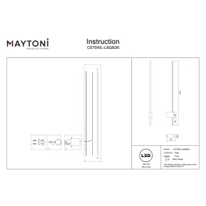 Wall luminaire C070WL-L6GB3K