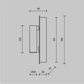 Wall luminaire C041WL-L3B3K