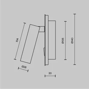 Wall luminaire C176-WL-01-6W-MG