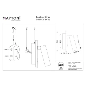 Wall luminaire C176-WL-01-6W-MG