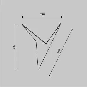 Wall luminaire C808WL-L3B