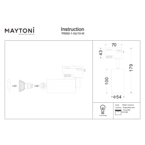 Track Lighting TR002-1-GU10-W