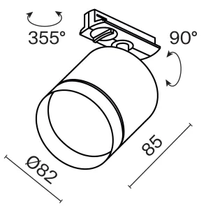 Track Luminaire TR088-1-GX53-MG