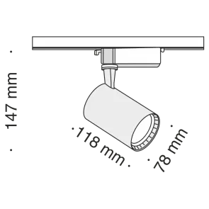 Track Lighting TR003-1-12W4K-W
