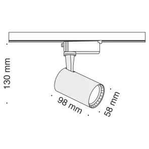 Track Lighting TR003-1-6W3K-W