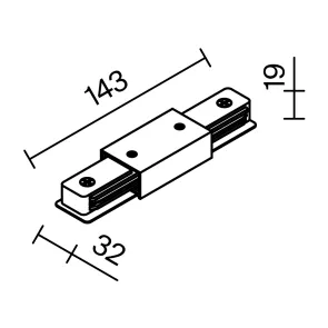 Direct Unity connector with power input, white TRA001CB-11W