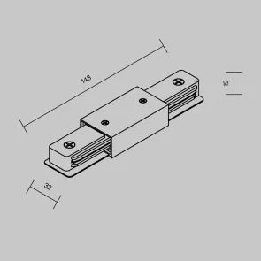 Direct Unity connector with power input, white TRA001CB-11W