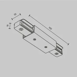 Neposredni konektor Unity z napajalnim vhodom, črn TRA001CB-11B