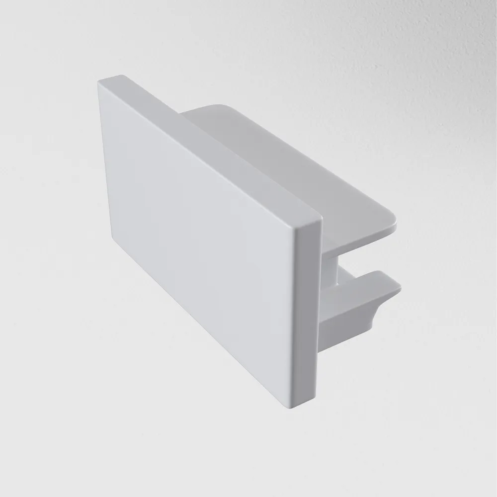 TRA001EC-11W End Cap 1pc Unity Patch White