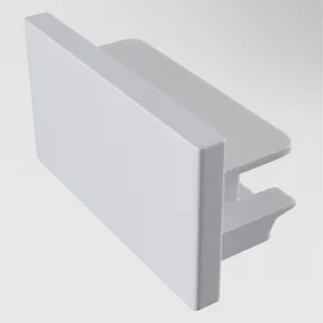 TRA001EC-11W End Cap 1pc Unity Patch White