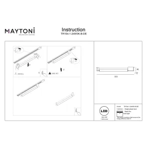 Track Lighting TR104-1-24W3K-B-DE