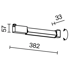 Tirnična svetilka TR104-1-12W3K-B-DE