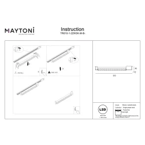 Track Lighting TR010-1-22W3K-M-B-DE
