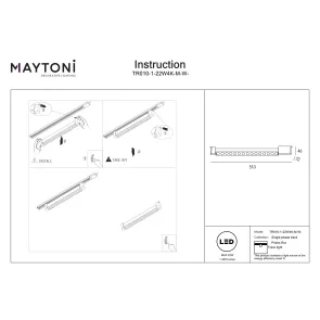 Track Lighting TR010-1-22W4K-M-W-DE