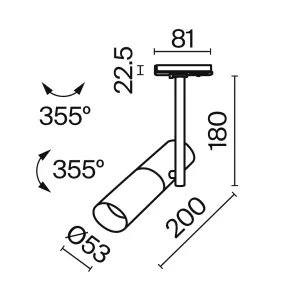 Track Lighting TR005-1-GU10-BG