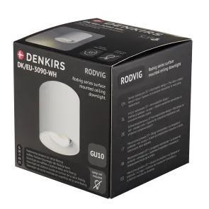 Nadgradna stropna svetilka GU10 bela DK-EU-3090-WH