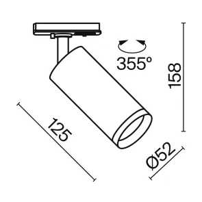 Track Luminaire TR021-1-12W4K-W-D-W