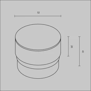 Decorative acrylic diffuser RingSAcr-12-W