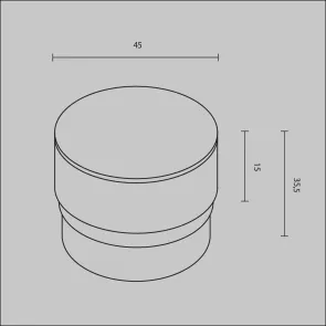 Decorative acrylic diffuser RingSAcr-5-W