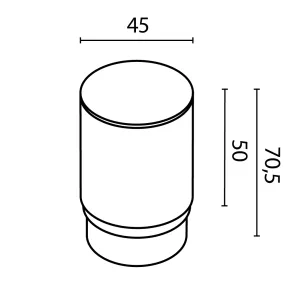 Dekorativni akrilni difuzor RingMAcr-5-W