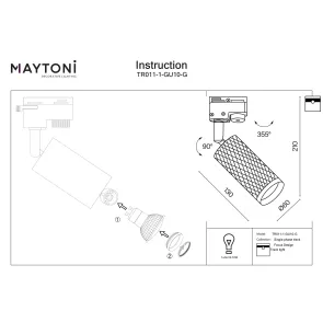 Track Lighting TR011-1-GU10-G