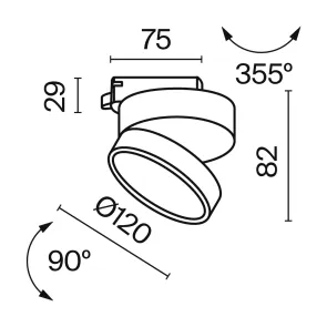 Track Lighting TR007-1-18W3K-B4K