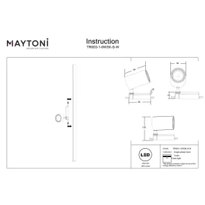 Track Lighting TR003-1-6W3K-S-W
