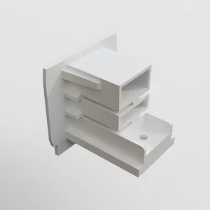 TRA005EC-31W Trinity končni pokrov v beli barvi, 1 kos