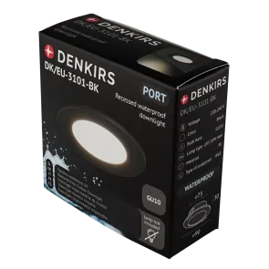 Vgradna svetilka GU10 IP65 črna DK-EU-3101-BK