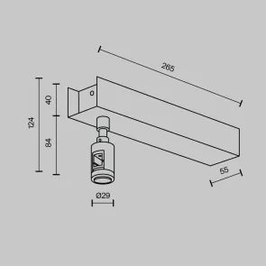 Ceiling base for power supply unit with "Flarity" power input brass TRA156C-BB1-BS