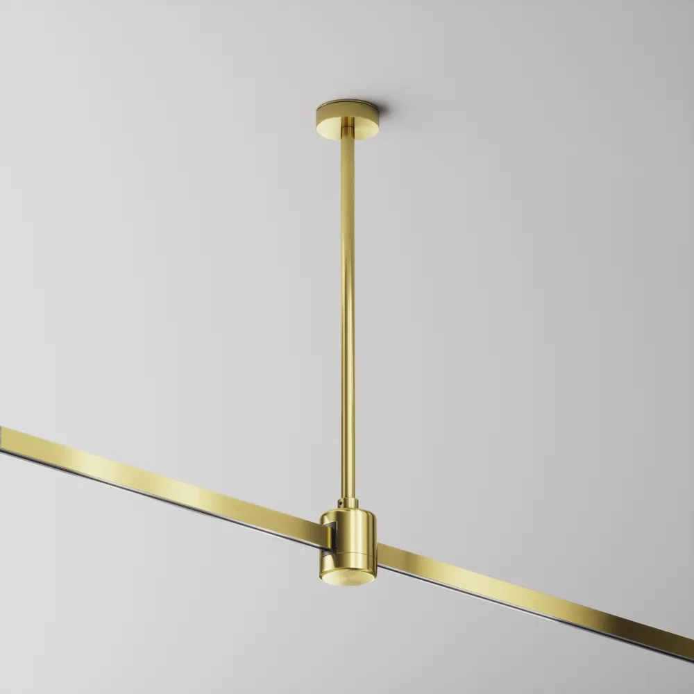 Ceiling mount 300mm with direct power connector "Flarity" brass TRA158C-IPC1-BS