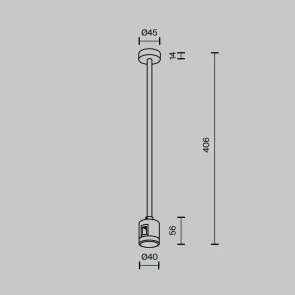 360mm stropni nosilec z neposredno napajalno povezavo "Flarity" medenina TRA158C-IPCL1-BS