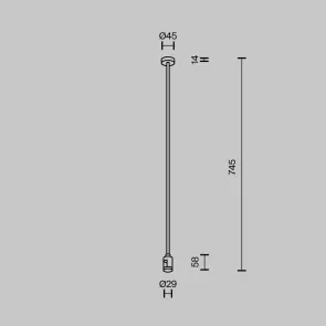 700mm ceiling mount with "Flarity" power input brass TRA159C-B1-BS