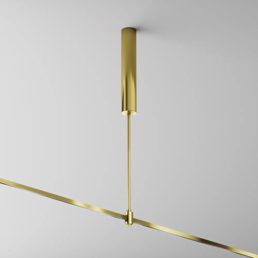 385mm ceiling base for power supply unit with "Flarity" power input brass TRA159C-BB1-BS