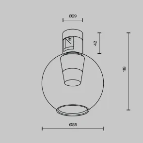 Track luminaire TR148-1-3W2.7K-BS-DE