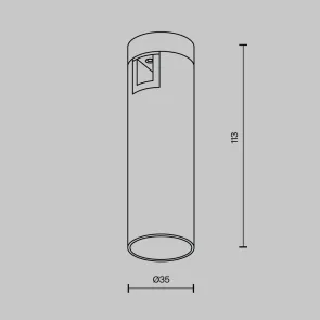 Track luminaire TR143-1-5W2.7K-W-BS-DE