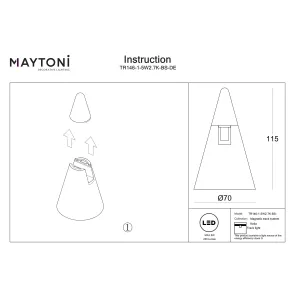 Track luminaire TR146-1-5W2.7K-BS-DE