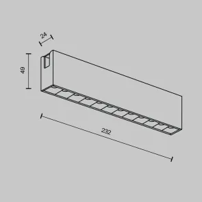 Track luminaire TR150-1-12W2.7K-M-BS-DE