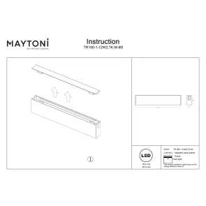 Track luminaire TR150-1-12W2.7K-M-BS-DE
