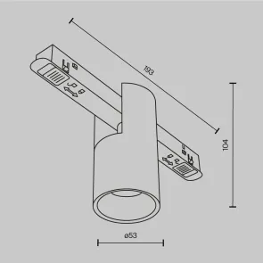 Magnetic track light TR122-4-7W-DS-BS