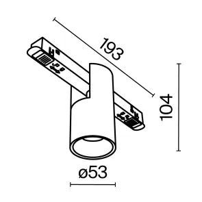Magnetna tirna svetilka TR122-4-7W-DS-W