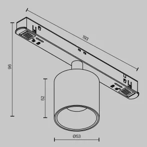 Magnetic track light TR132-4-7W-DS-BS